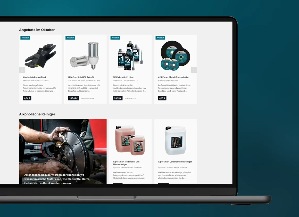 Webshop für Metallit
