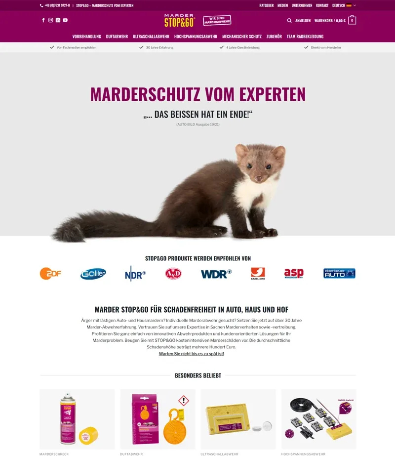 marderabwehr.de Online-Shop