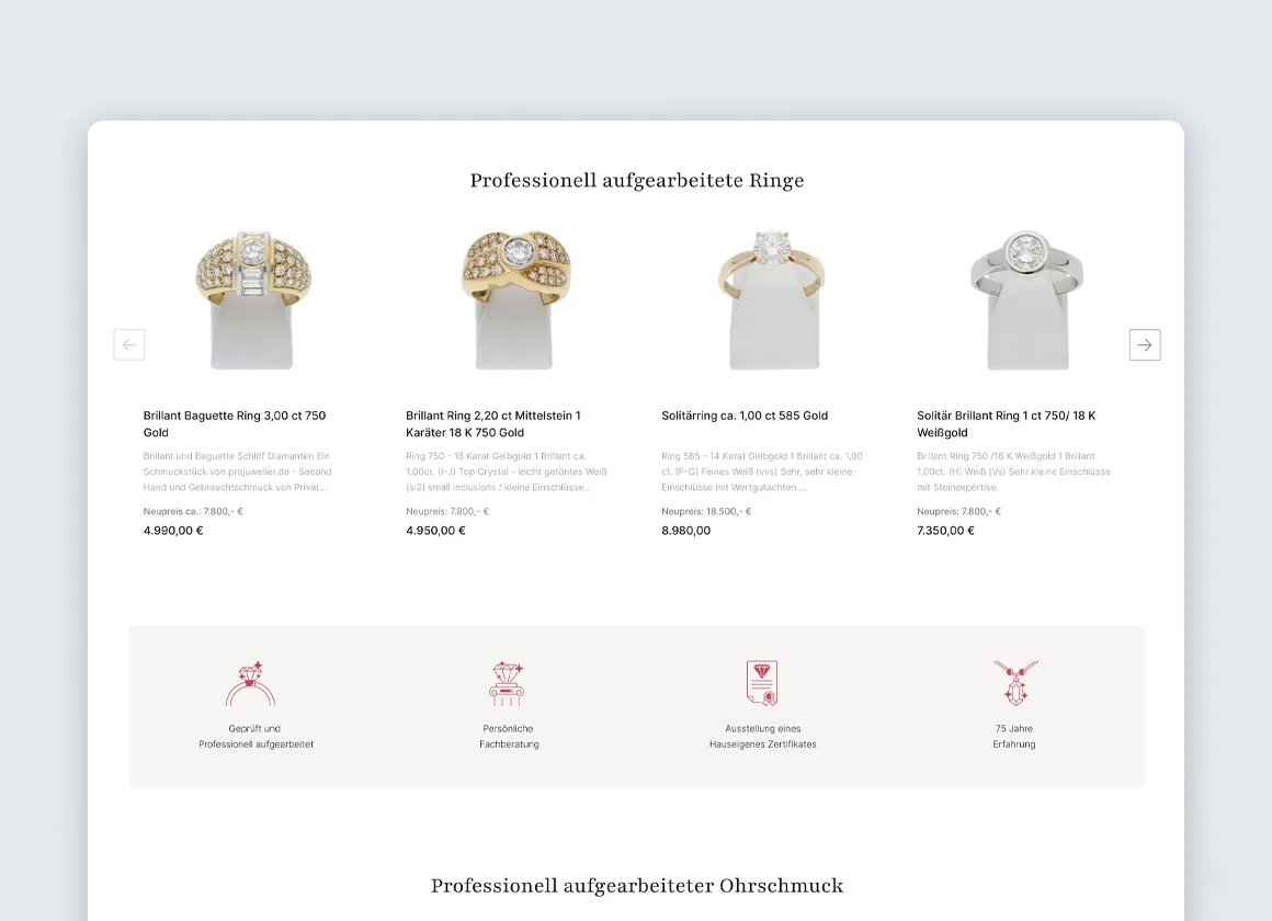 Luxuriöses Design für Projuwelier
