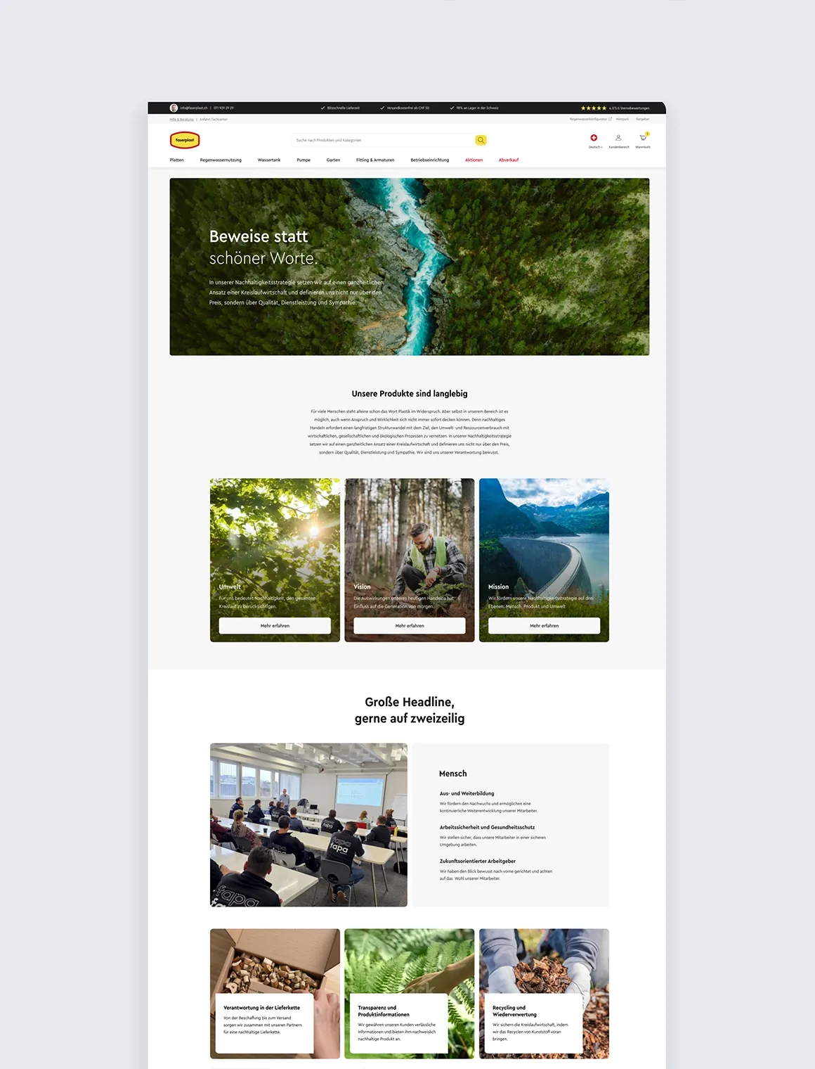 faserplast.ch: Re-Design mit Strategie, Psychologie & Mobile First