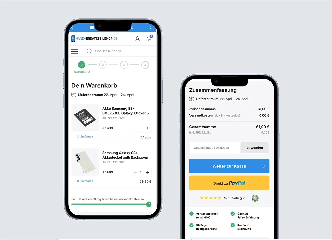 Handyersatzteilshop: Re-Design & Mobile-First-Strategie für bessere Conversion
