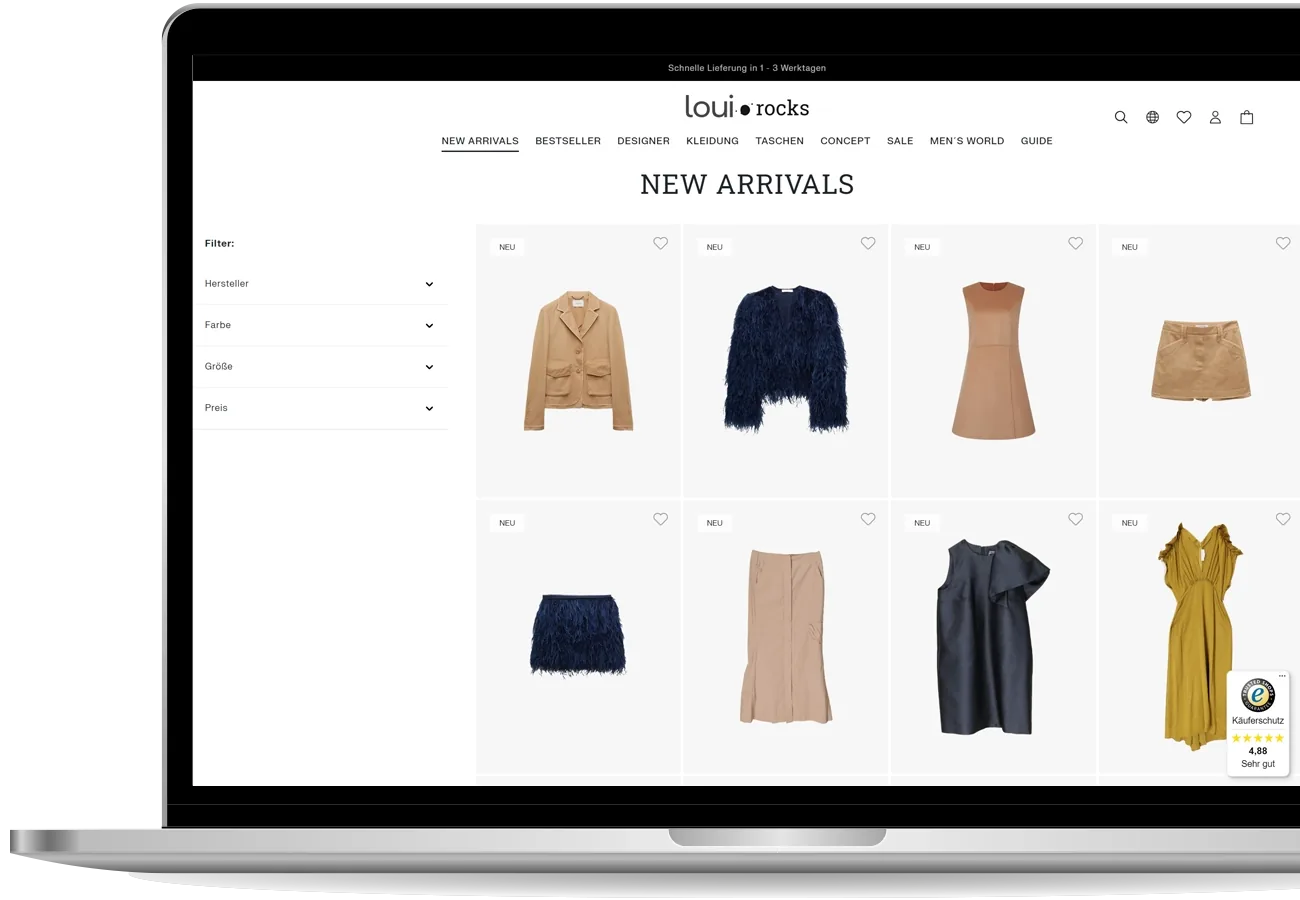 Optimierte Website