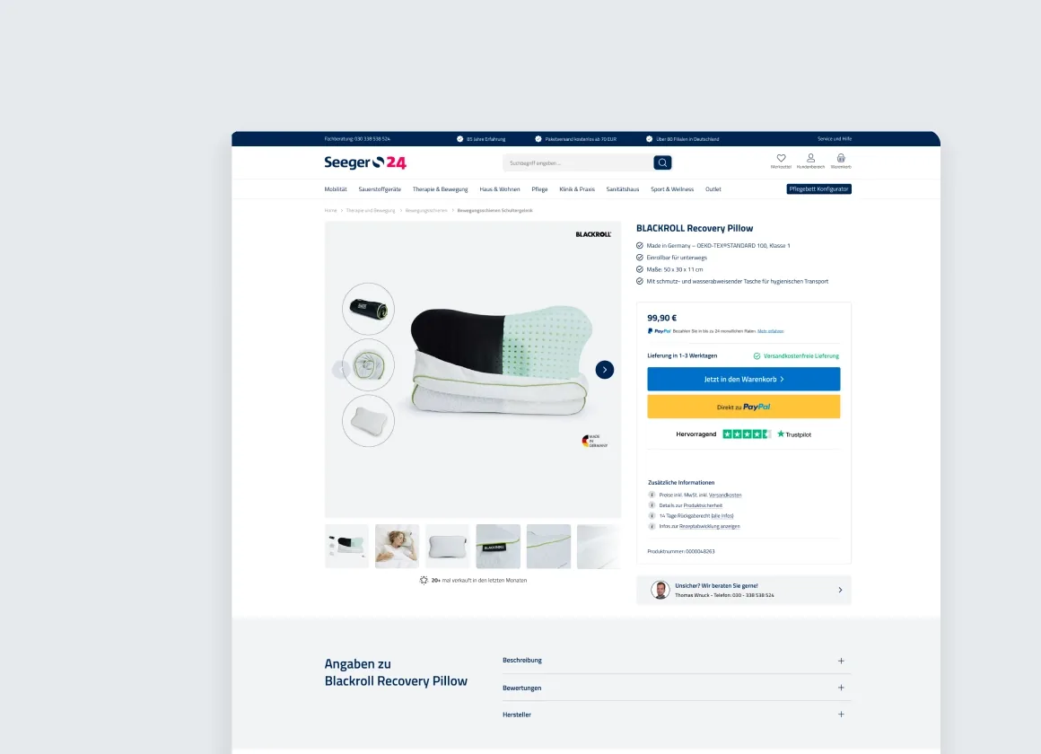 Seeger24: Vom veralteten Shop zur modernen Mobile-First-Plattform