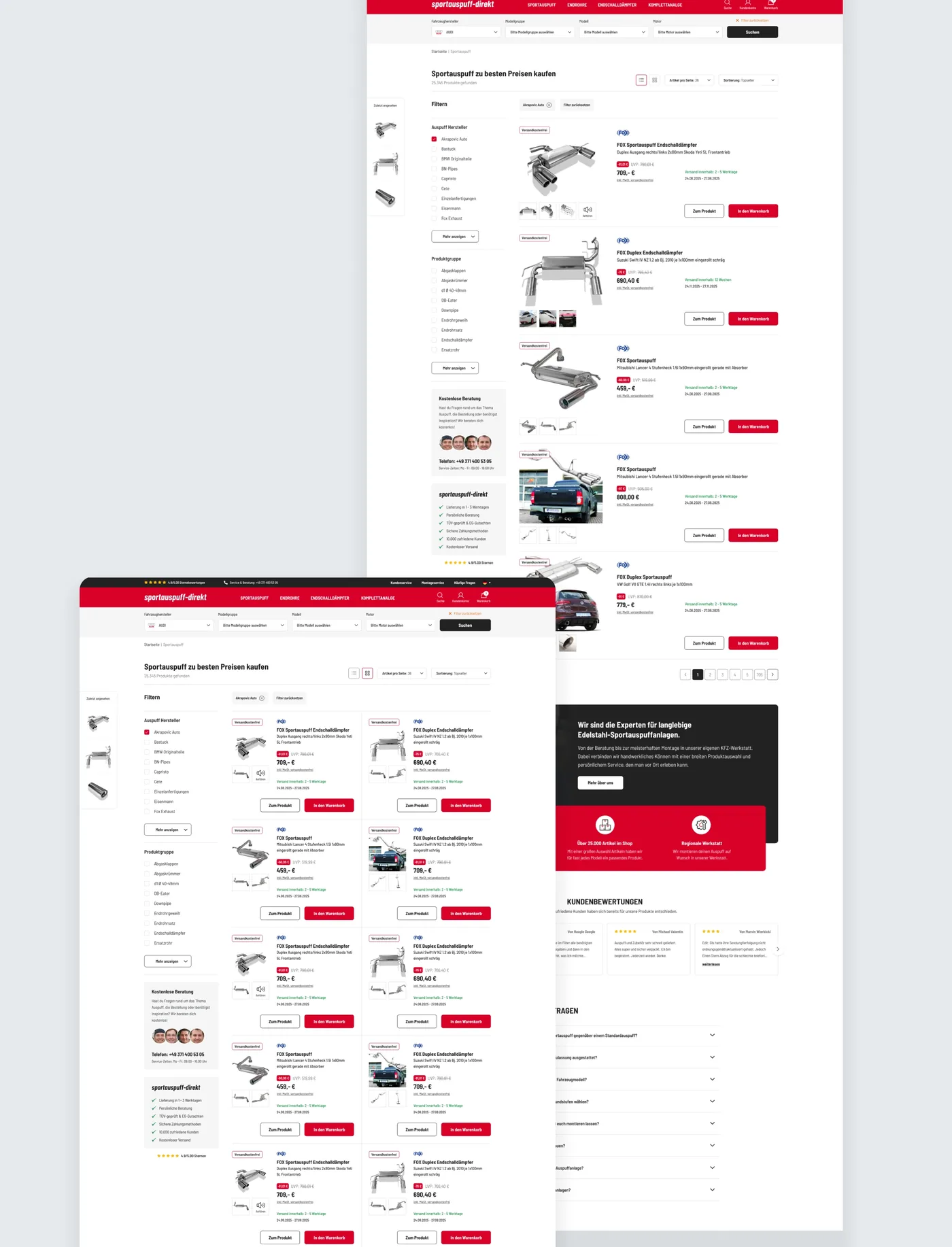 Shop-Optimierung: Sportauspuff-direkt