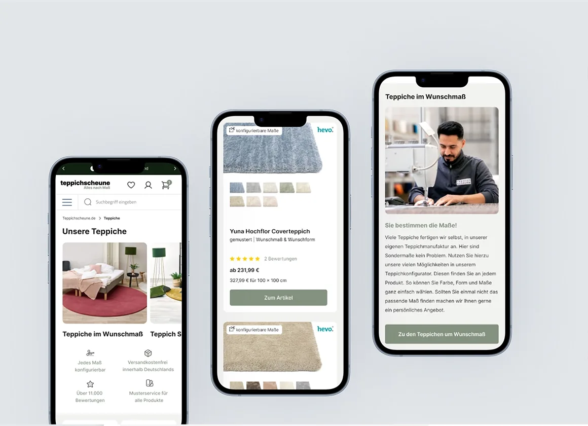Teppichscheune.de: Modernes Shop-Re-Design für Inspiration & Vertrauen